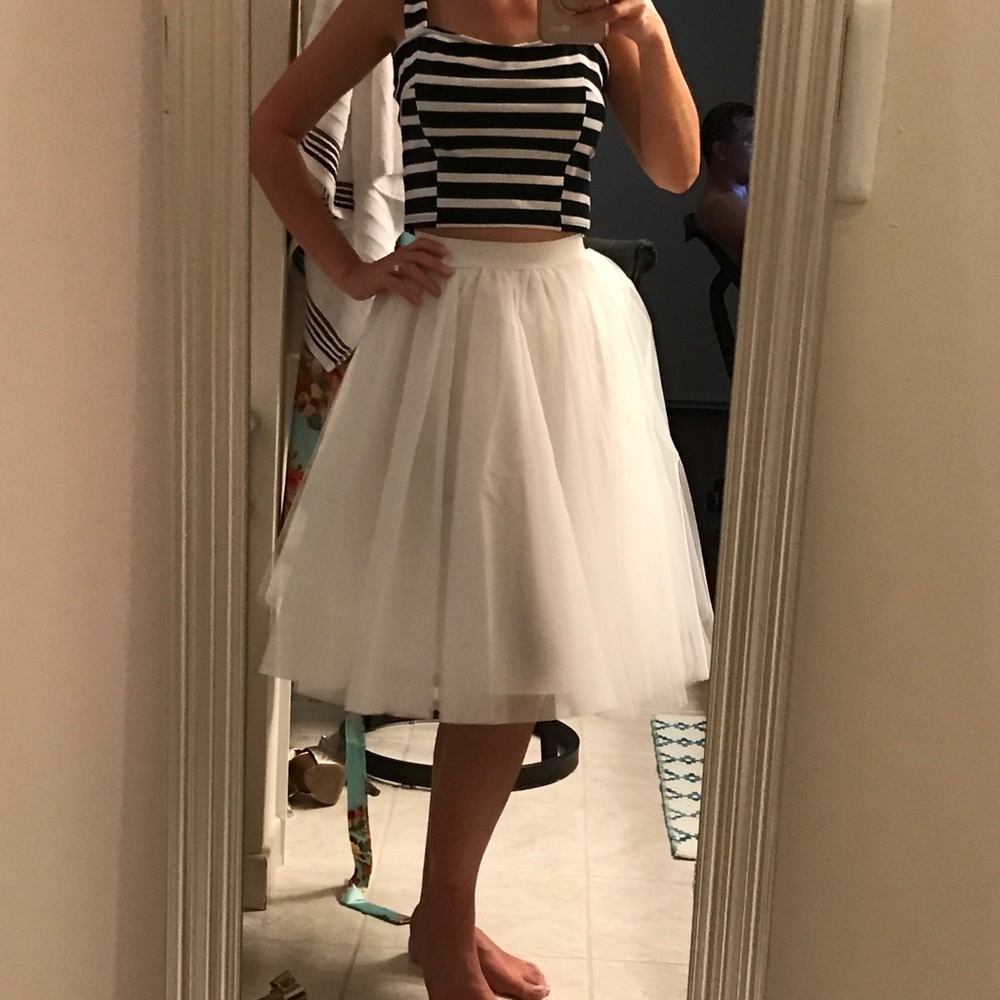 White Tulle Skirt
